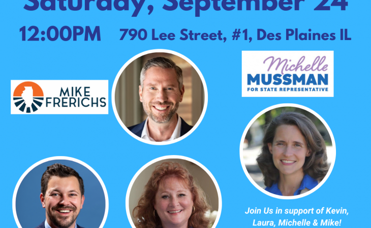 Day of Action with State Treasurer Mike Frerichs, State Representative Michelle Mussman, and State Senator Laura Murphy