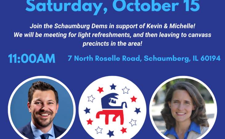 Day of Action with Schaumburg Area Democrats and State Representative Michelle Mussman
