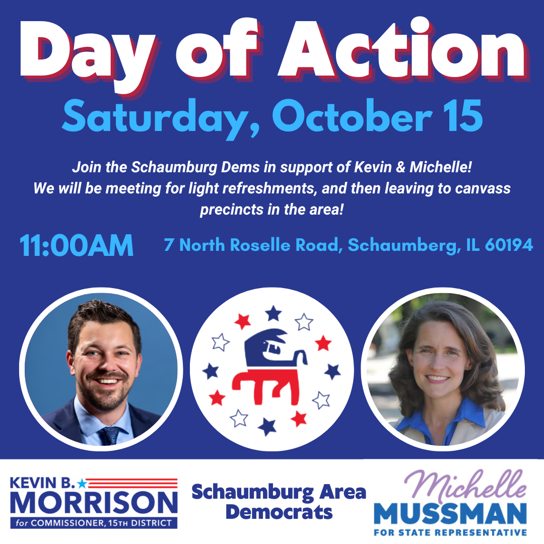 Day of Action with Schaumburg Area Democrats and State Representative Michelle Mussman